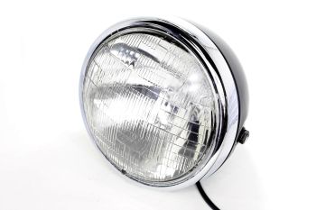 LAMPA PRZÓD FTC-1015 BLACK RAMKA CHROM