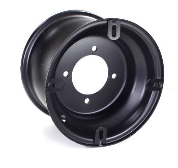 FELGA ATV 7" 4 ŚRUBY ATV 125 CZARNA Z UCHWYTEM NA OCHRANIACZ POKRYWĘ DEKORACYJCNĄ FUXIN WB Średnica całkowita felgi:199mm Szerokość felgi: 131mm Rozstaw śrub: 88mm Otwór centrujący: 67mm