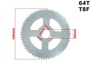 ZĘBATKA TYŁ POCKET T8F 64z 29mm BRI