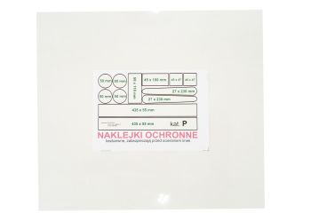 NAKLEJKA OCHRONNA ZESTAW 295mm x 255mm KAT P