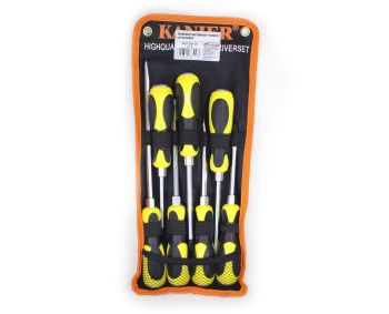 ŚRUBOKRĘT KRZYŻAKOWY-PŁASKI 7 SZTUK KANIER