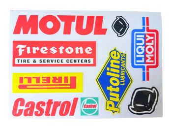 NAKLEJKA MOTUL CASTROL PIRELLI PUTOLINE HUN