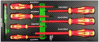 8-OS. VDE KRUVIKEERAJATE + INDIKAATOR KOMPLEKT. PU-PANEELIS CA JBM