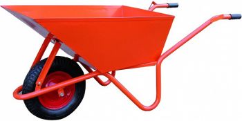 1-RATTAGA BETOONIKÄRU/AIAKÄRU TÖÖSTUSLIK. 100L KANDEVÕIMEGA 200KG 150X62X61CM