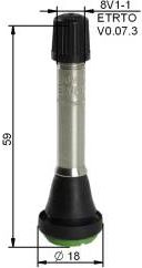 TL-VENTIIL CVV60 KAUBIKUTELE. METALLVARREGA. 7BAR. L=60MM. AVA=11.3MM