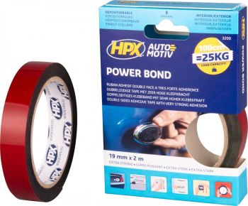 KAHEPOOLNE TUGEV AKRÜÜLTEIP 19MMX2M (100CM=25KG) HPX