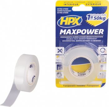 KAHEPOOLNE AKRÜÜLTEIP LÄBIPAISTEV MAX POWER 19MM/2M HPX