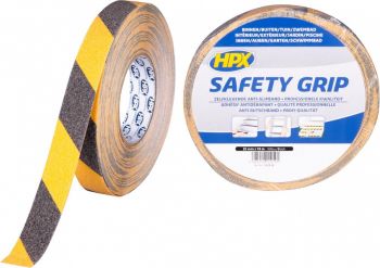 KARE HOIATUSTEIP KOLLANE/MUST KALDTRIIPUDEGA 25MM/18M HPX