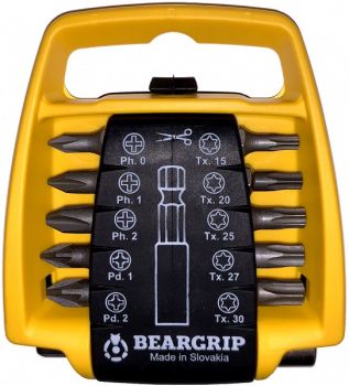 11-OS. TRELLIOTSIKUTE KOMPLEKT PH0.1.2 PZ1.2 T15.20.25.27.30 BEARGRIP