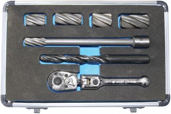 CUTTER SET FOR REPAIR SEATS ABS WITH RATCHET AND EXTENSION IN THE AL CASSETTE