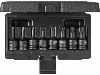 8-OS. 1/2" LÖÖK TORXOTSIKUTE KOMPL. T30-T80 KS TOOLS