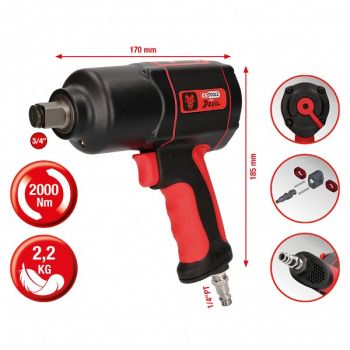 PNEUMO LÖÖKMUTRIKEERAJA 3/4" 2000NM "DEVIL" KS TOOLS