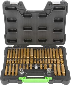 55-OS. 10MM(3/8") TORX. KUUSKANT. 12-TÄHIK OTSIKUTE KOMPL. "HEAVY DUTY GOLD" JBM