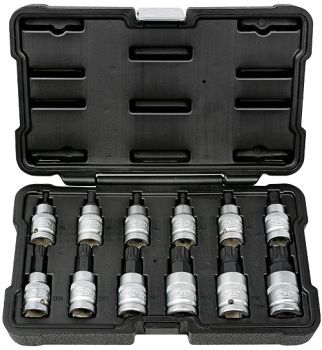 12-OS. 1/2" 12-TÄHIK XZN PADRUNOTSIKUTE KOMPL. M4-M20 JBM