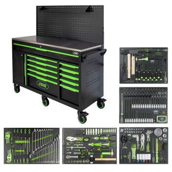 TOOL CART 11 DRAWERS WITH PERFORATED PANEL - ASSEMBLED