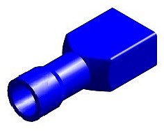 JUHTMEOTSIK LAPIK "EMA" KAETUD SININE 6.3X0.8MM 10TK M+