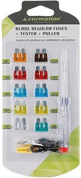 KAHVELKAITSMETE 10-OS. KOMPLEKT + TESTER 6-24V CARMOTION