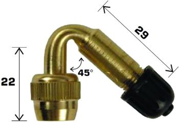 VENTIILIPIKENDUS. PAINUT. NURK45. P22/29MM. METALL. PLASTIKKORK