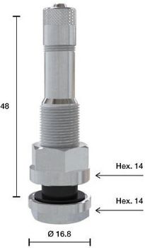 TL-VENTIIL VEOAUTO VALUV. 54MS / V3-22-3. AVA 9.7MM. SIRGE L=48MM. ALCOA VELGEDELE