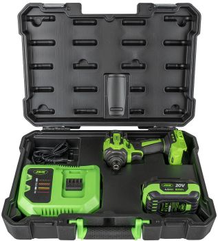 20V AKULÖÖKTRELL/AKUKRUVIKEERAJA KOMPLEKT. HARJAVABA. 230NM. LED. 4.0AH AKU+LAADIJA JBM
