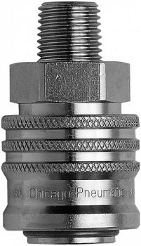 SURUÕHU KIIRLIITEPESA 1/4" BSP VÄLISKEERE EURO 7.6MM CHICAGO PNEUMATIC