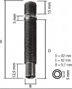 TIKKPOLT TP12X1.5/80 (P80) PRA82CH5 TOPELTKEERMEGA