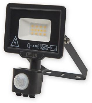 230V LED PROZEKTOR+ANDUR MHC 10W 800LM 155X108MM KÜLM VALGUS. MUST IP44 LED2B