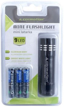 TASKULAMP 9 LED (3XAAA PATAREID KAASAS) CARMOTION