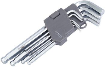 9-OS. L-KUUSKANTVÕTM. KOMPL. 1.5-10MM KUULOTS 180MM CARMOTION