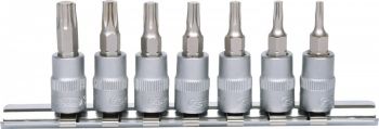 7-OS. 1/4" TORX PADRUNOTSIKUTE KOMPL. T10-T40. SIINIL KS TOOLS