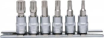 6-OS. 1/4" 12-TÄHIK PADRUNOTSIKUTE KOMPL. M4-M10. SIINIL KS TOOLS