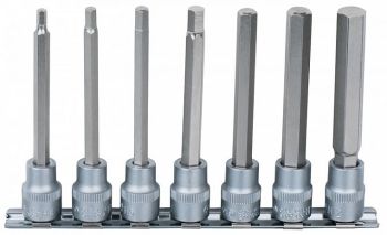 7-OS. 3/8" PIKKADE KUUSKANT PADRUNOTSIKUTE KOMPL. 4-12MM. SIINIL KS TOOLS