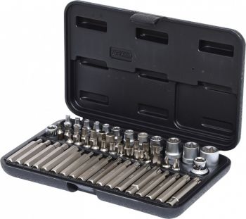 57-OS. 10MM(3/8")+1/2"+3/8"+1/4" OTSIKUTE JA E-PADRUNITE KOMPL. KS TOOLS