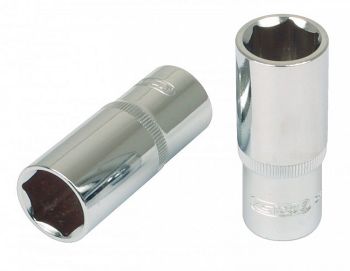 CHROME+ HEX SOCKET DEEP 1/2". 19MM