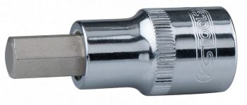 CHROME+ HEX BIT SOCKET. 1/2". 19MM