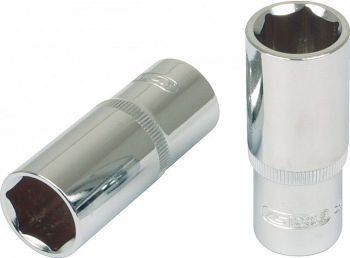 CHROME+ HEX SOCKET DEEP. 3/8".19MM