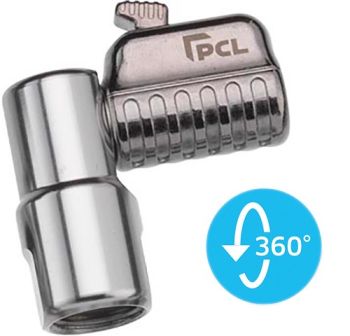 PUMPAMISOTSIK. RP 1/4"-SISEK. NURK 90°. LUKUSTIGA. KIIRPAIGALD..360°. PCL CH4A01