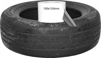 REHVIKLEEBIS VALGE. 100X150/500TK. RULLIS (TYRE PLUSS)