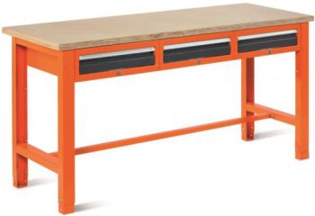 TÖÖLAUD SAHTLITEGA 1765X620MM. SWT17/2 STANDARDPLAADIGA. 3 SAHTLIT MALOW