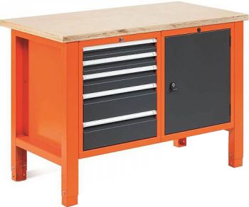 TÖÖLAUD SAHTLITEGA 1245X620MM. STANDARDPL.+ SAHTLID +KAPP SWT12/3 MALOW