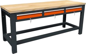 TÖÖLAUD SAHTLITEGA 2000X700MM. GALV. TUGEVD. MET. PLAAT+SAHTLID ST20/02