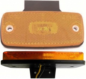 DOB-45DZ/K KÜLJETULI LED. 12/24V. KUMMIJALAG. TÜÜP HELLA. KOLLANE. 0.5M JUHE