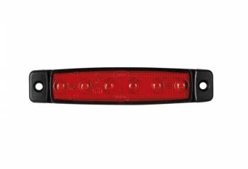 KÜLJETULI PUNANE. PIKK. 6-LED 96X20X6.4MM 24V 560.07