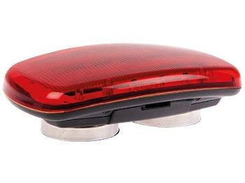 PUNANE VILKUR/HOIATUSTULI LED. 4XAA PATAREI. MAGNET KINNITUS 160X100X48MM