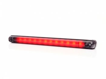 KÜLJETULI LED PIKK PUNANE TUMEDA KLAASIGA 238X20MM 12/24V