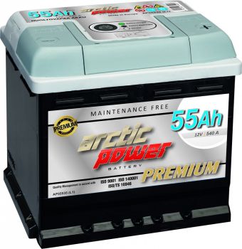 ARCTIC POWER PREMIUM AKU SMF 55AH 205X175X190 540A (EN) -/+ MAGIC EYE