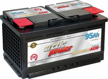 ARCTIC POWER PREMIUM AKU AGM/SMF 95AH 350X175X190 850A (EN) -/+ START & STOP