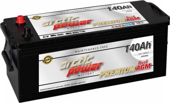 ARCTIC POWER PREMIUM TRUCK AGM 140AH SMF AKU 513X178X195/220 800A +/-