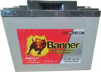 BANNER TRACTION BULL BLOC AGM 12V 51AH