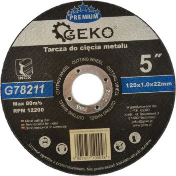 LÕIKEKETAS METALLILE/TERASELE 125X1X22.2MM PREMIUM GEKO